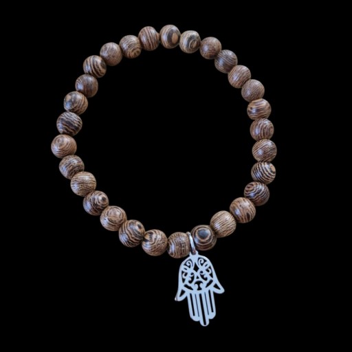 PULSERA PALO SANTO CON MANO FATIMA