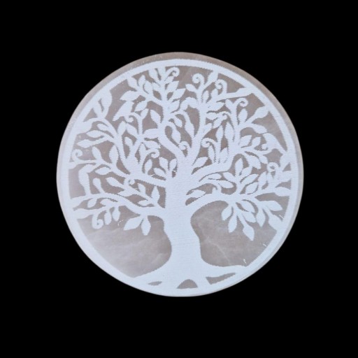 BASE DE SELENITA CON ÁRBOL DE LA VIDA. [0]