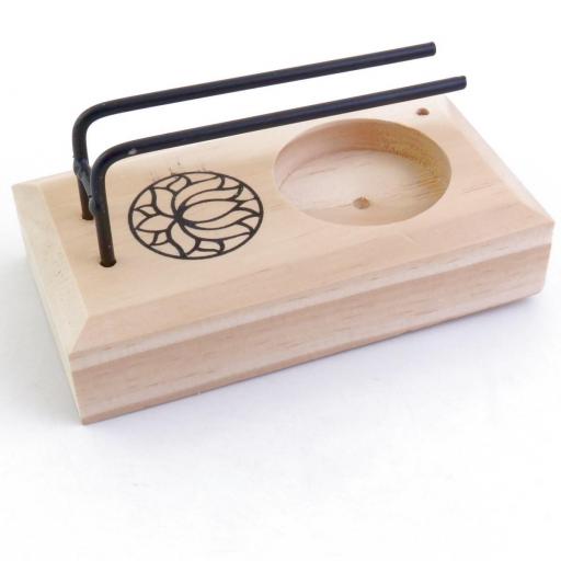  QUEMADOR INCIENSOS MADERA FLOR DE LOTO