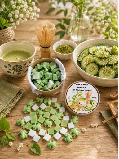 MARIMELS FESCURA NATURAL ( WAX MELTS ) Té macha y pepino [1]