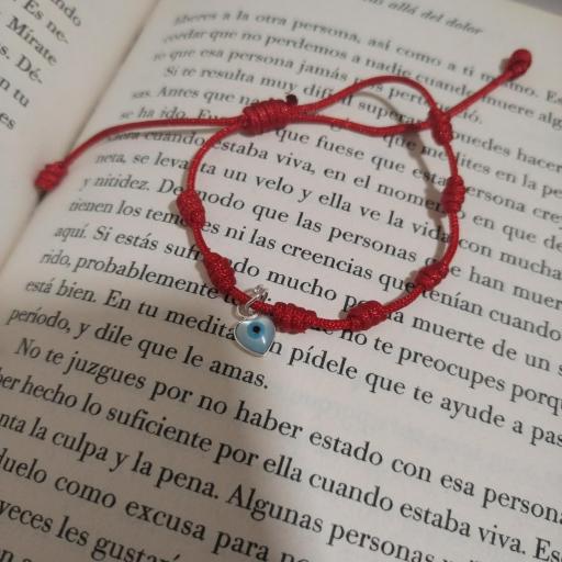 Pulsera de hilo rojo con plata  [1]