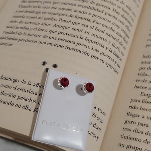 Pendientes plata  y cristal 