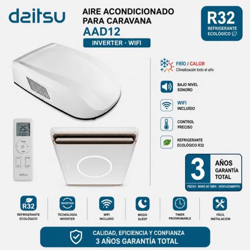 Aire Caravana Daitsu AAD12 Inverter WiFi