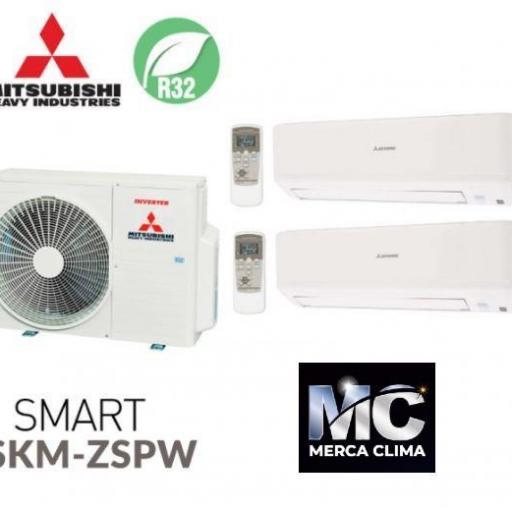  2X1 Mitsubishi Heavy Serie SMART-SCM40ZS-W Multisplit-SKM20ZSP-W+SKM20ZSP-W [1]