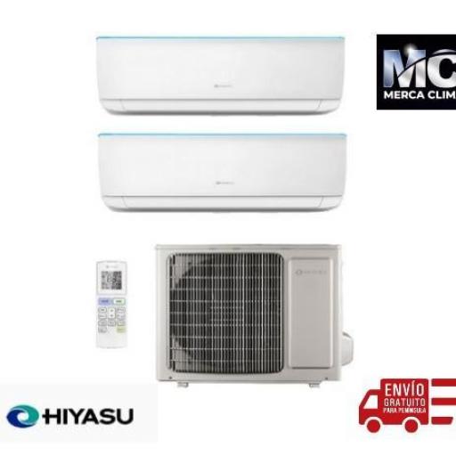 Aire acondicionado multisplit pared 2x1 Hiyasu HSF-28KIHB+ HSF-18KIHB+HSF18KIHB INVERTER R32