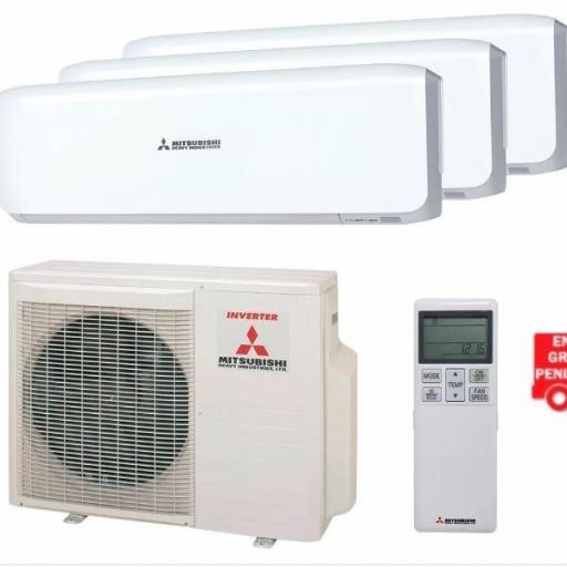 3X1 Mitsubishi Heavy Serie SMART-SCM60ZS-W Multisplit-SKM25ZSP-W+SKM25ZSP-W+SKM35ZSP-W