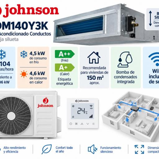 Johnson JDM140Y3K Aire Acondicionado Conductos - Trifásico