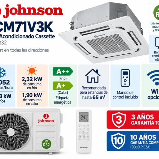 Johnson JCM71V3K Aire Acondicionado Cassette