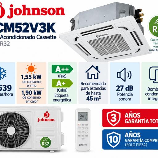 Johnson JCM52V3K Aire Acondicionado Cassette