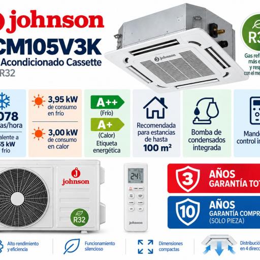 Johnson JCM105V3K Aire Acondicionado Cassette