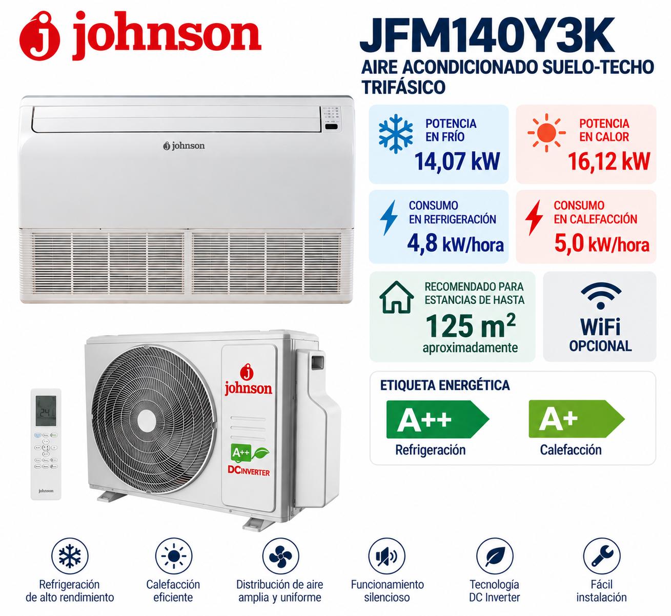 Johnson JFM140Y3K Aire acondicionado Suelo-Techo - Trifásico