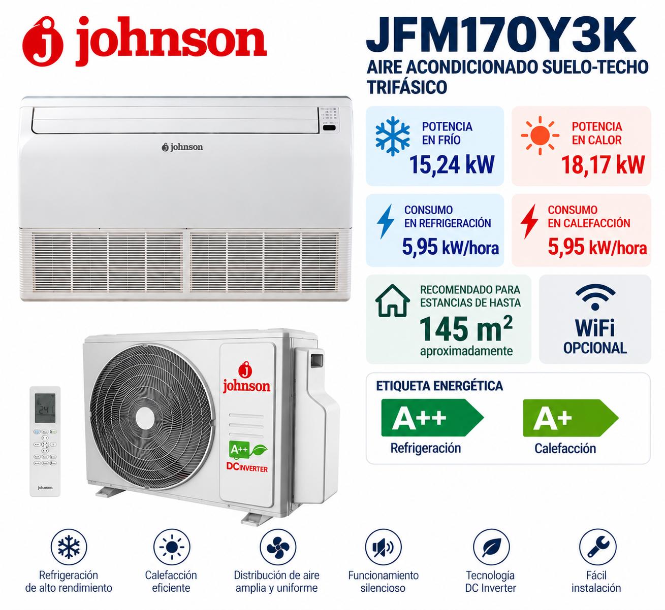 Johnson JFM170Y3K Aire acondicionado Suelo-Techo - Trifásico