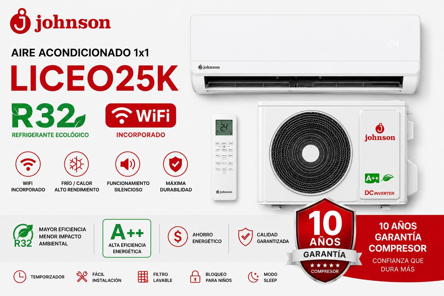 Johnson LICEO 25 K Aire Acondicionado 1x1 WIFI