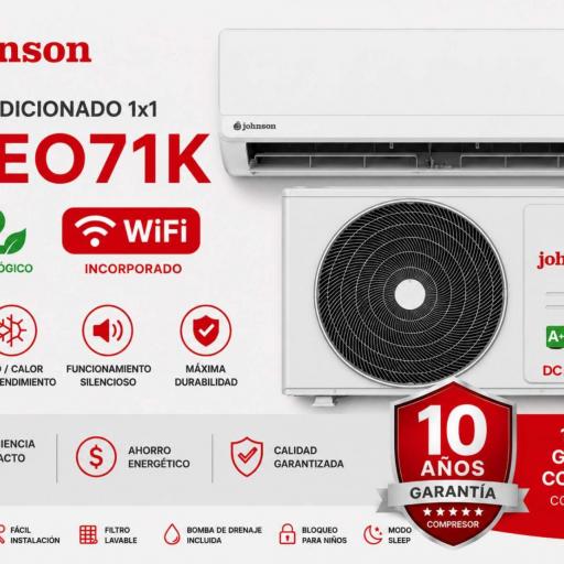 Johnson LICEO71K Aire Acondicionado 1x1 WIFI