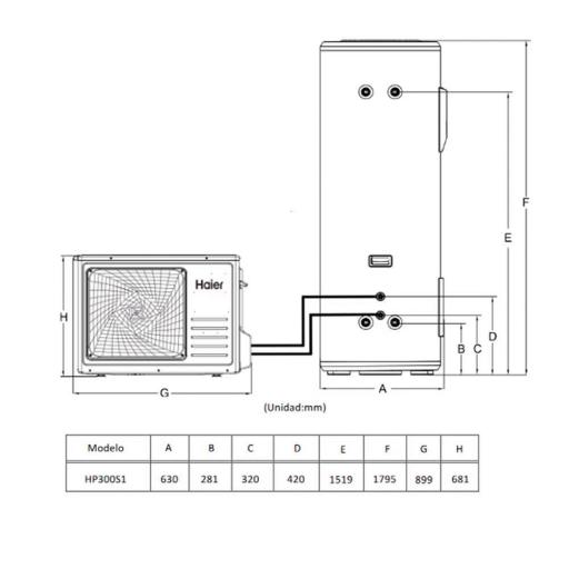 Bomba de Calor de pie partida Haier ACS HP300S1 [3]