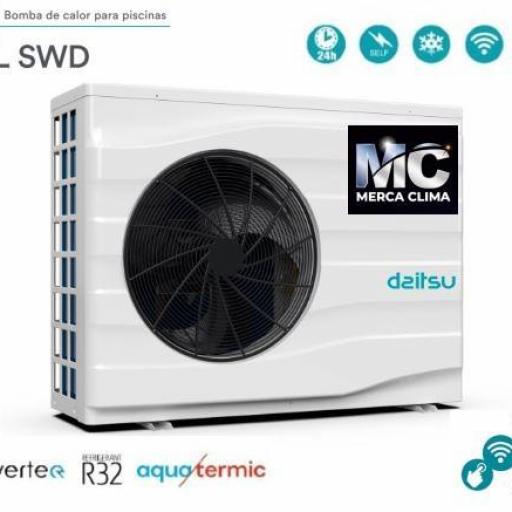  Bomba de calor para piscinas Daitsu SWD CORAL 60 KWifi Incluido