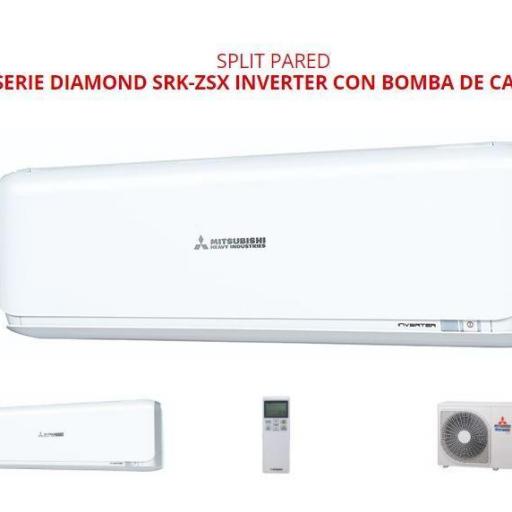 Aire acondicionado 1x1 MITSUBISHI SRK20ZSX-W Diamond 