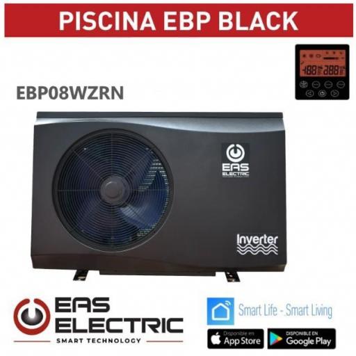 BOMBA DE CALOR PISCINA EAS EBP12WZRN  R32 NEGRA 
