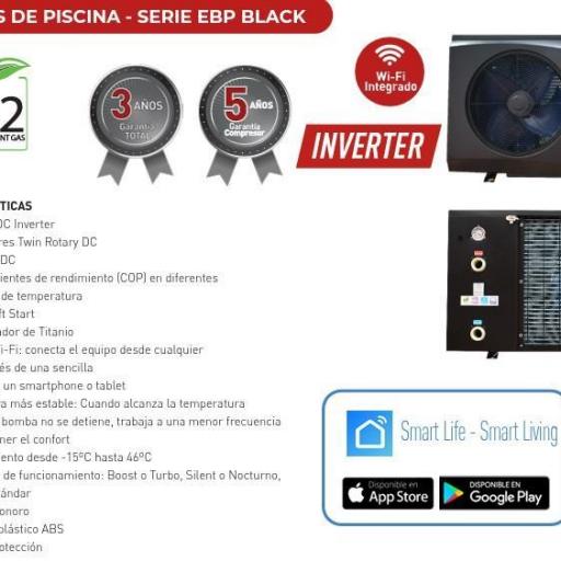 BOMBA DE CALOR PISCINA EAS EBP12WZRN  R32 NEGRA  [1]