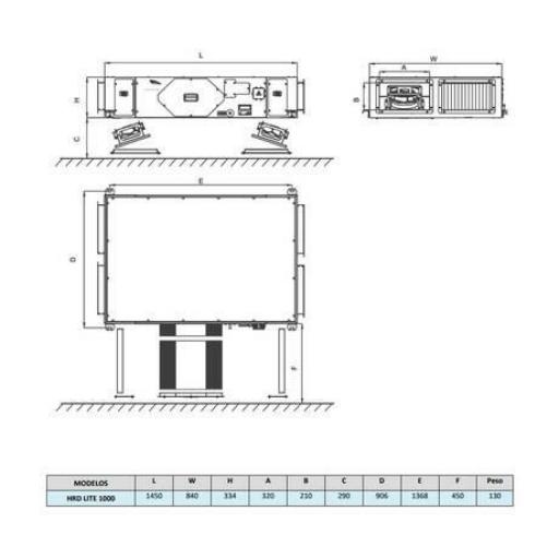 Recuperador de calor Daitsu HRD LITE EC 1200 [1]