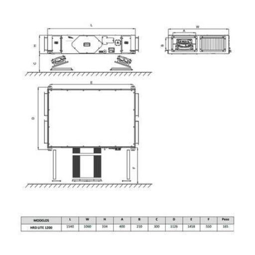 Recuperador de calor Daitsu HRD LITE EC 1200 [1]
