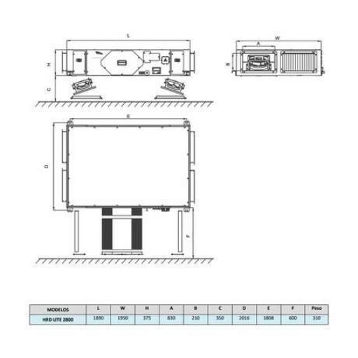 Recuperador de calor Daitsu HRD LITE EC 2800 [1]