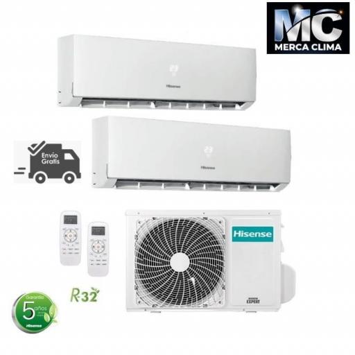  Hisense 2AMW42U4RXC CF25YR4G + CF25YR4G  wifi Aire Acondicionado 2x1