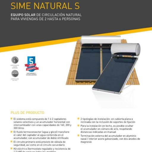 Termosifón SIME Natural  300 cubierta plana [2]