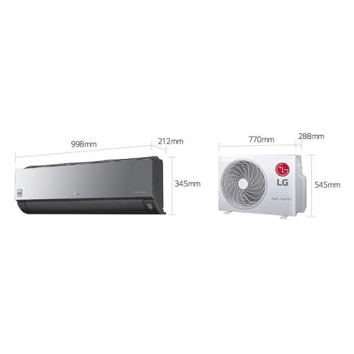MultiSplit 2x1 LG Dual Inverter Art Cool Crystal 2100 + LG Art Cool Crystal 3100 WiFi 