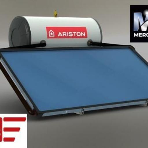 Termosifon Kairos HF 200 ltrs Ariston cubierta plana+RESITENCIA