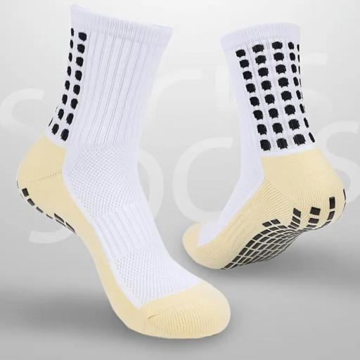 PACK CALCETINES DEPORTIVOS ANTIDESLIZANTES BLANCOS [2]