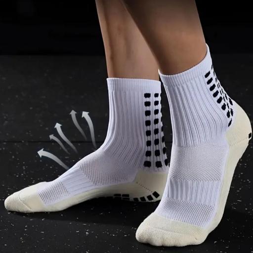 PACK CALCETINES DEPORTIVOS ANTIDESLIZANTES BLANCOS [3]