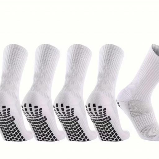 PACK 3 CALCETINES DEPORTIVOS  BLANCOS ANTIDESLIZANTES