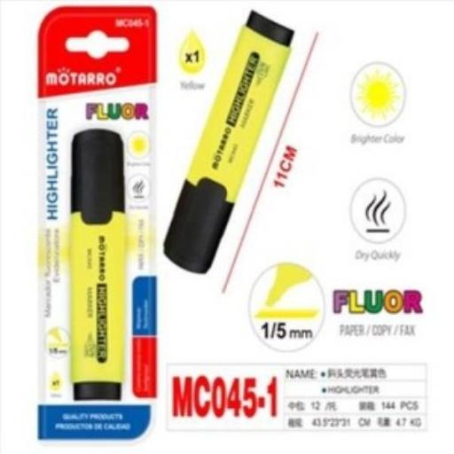MARCADOR AMARILLO  FLUORESCENTE