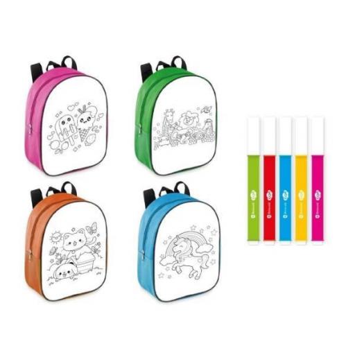 MOCHILA COLOREAR C/ROTULADORES SURTIDO 4 COLORES