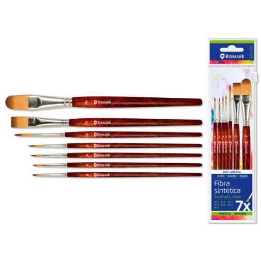 PINCELES CORTOS ACRILICOS, ACUARELAS Y TEMPERA 7U