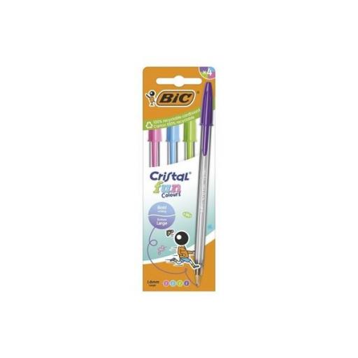 BOLIGRAFO BIC - PACK 4 UNIDADES-  COLORES SURTIDOS