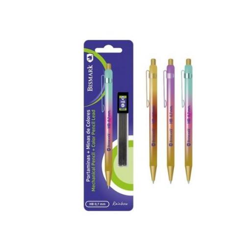 PORTAMINAS BISMARK RAINBOW C/MINAS 0.7MM