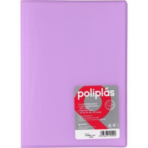 CARPETA POLIPLAS 10 FUNDAS A4 MINT