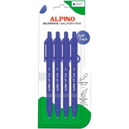 BOLIGRAFO 4U. AZUL SOFT TOUCH ALPINO