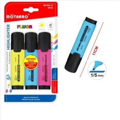 MARCADOR FLUORESCENTES 3U.