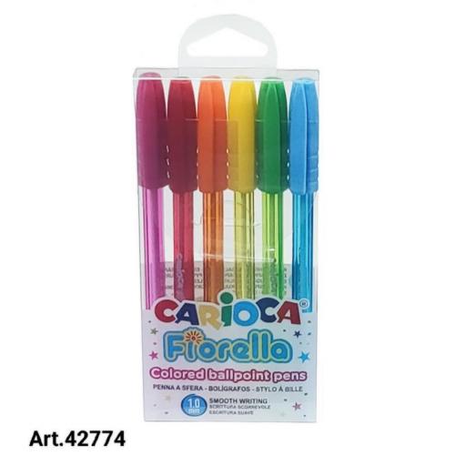 Set 6 bolígrafos Carioca 