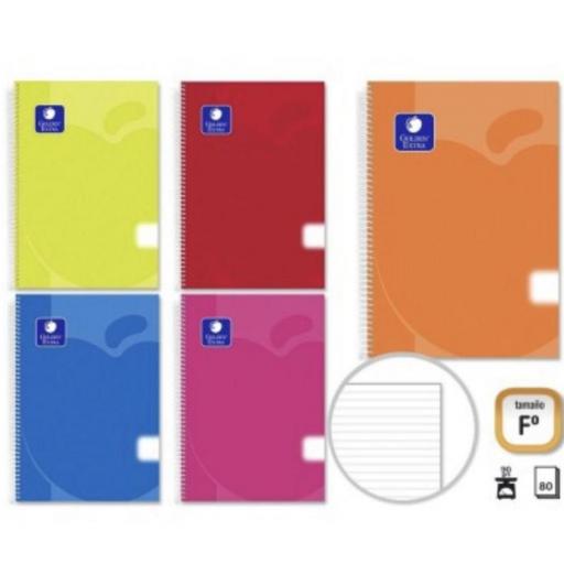 Paquete 5 cuadernos Rayas - Tamaño A4 - 80 hojas - 90 gramos
