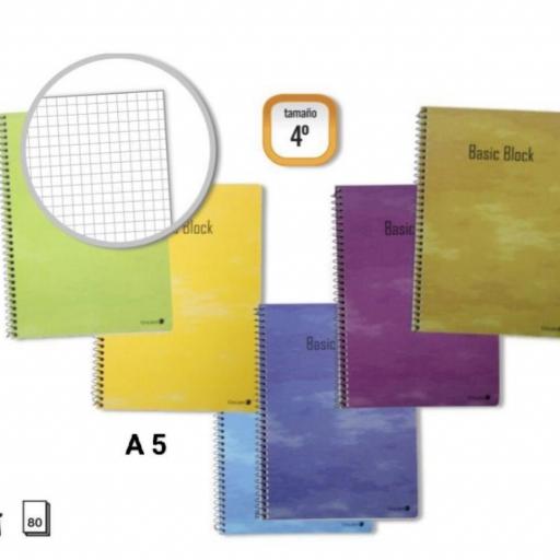 Pack 10 cuadernos Tamaño Cuartilla (A5) - Cuadros