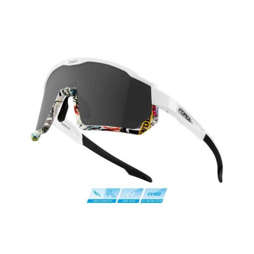 Gafas Force Drift Blanco-Vivid lente negra