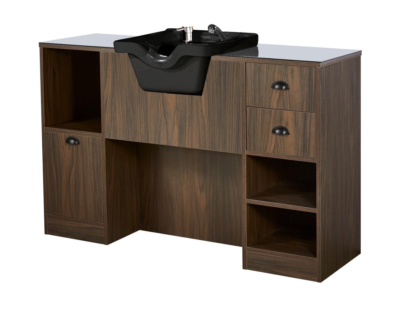 Tocador Lavacabezas Negro Oke