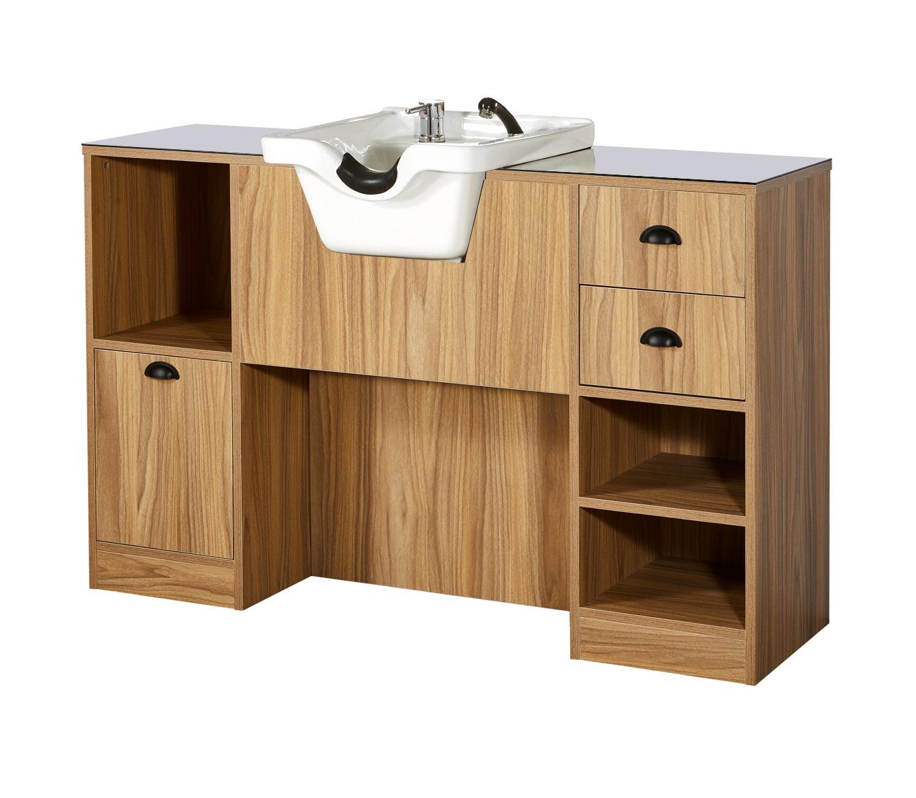 Tocador con Lavacabezas Blanco Oke