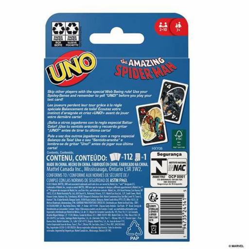 Juego de Cartas Mattel UNO Spiderman [2]