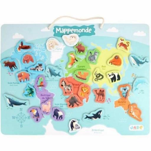 Juego Educativo 40 x 30 cm Multicolor Mapamundi [1]