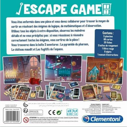 Juego de Mesa Clementoni 52430 Escape Game [1]